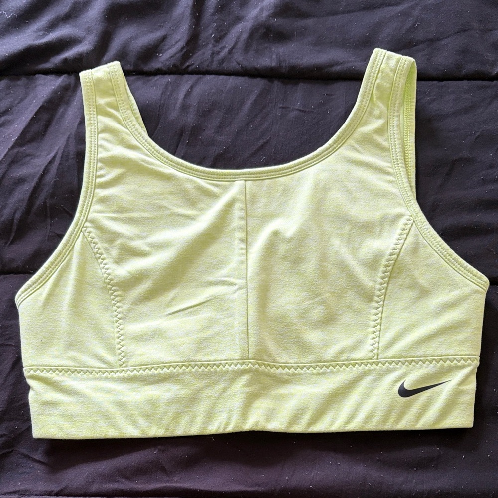 Nike Lime Green Scoop-Neck Sports Bra